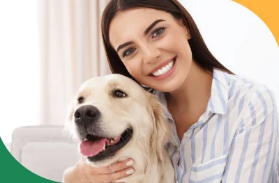 Pies i jego właścicielka - przygotowanie do badania MRI